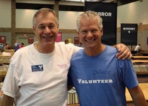 Ed Trachier, Founder and CEO of OnTarget  with Scott Johnson, President of Friends of the Plano Public Library